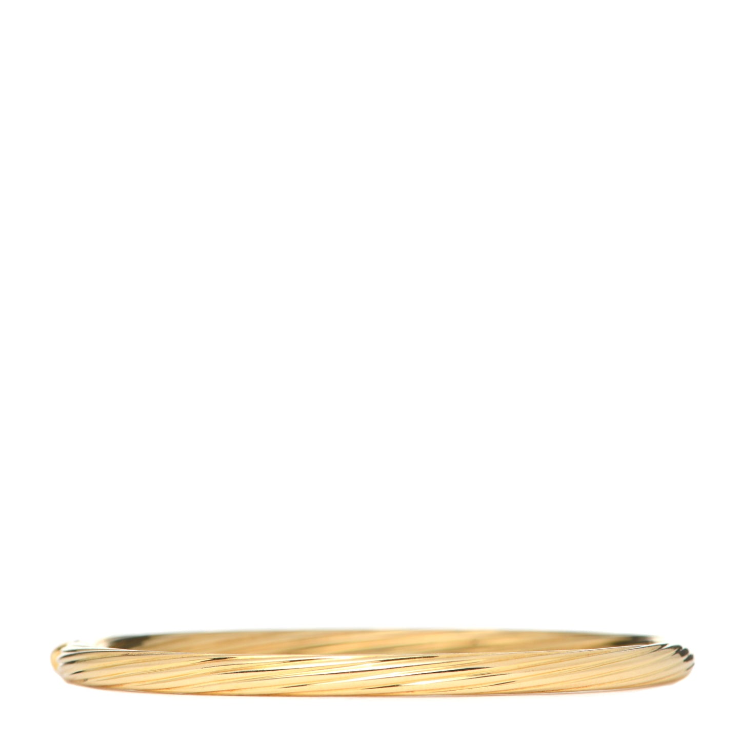 18K Yellow Gold Hinged Twist Bangle Bracelet
