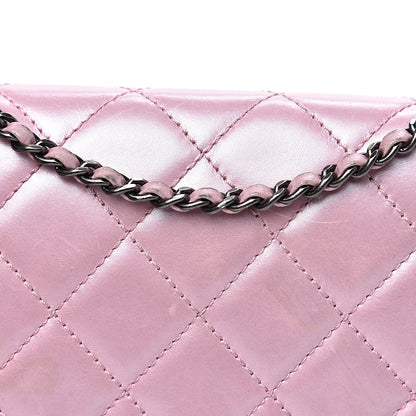 Chanel Glazed Calfskin Quilted Coco Pleats Flap Pink 17 of 19
