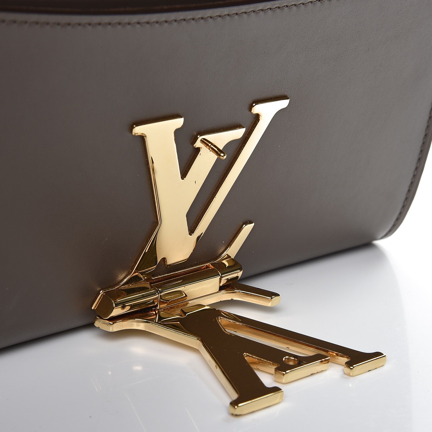 Louis Vuitton Calfskin Chain Louise GM Granit 7 of 8