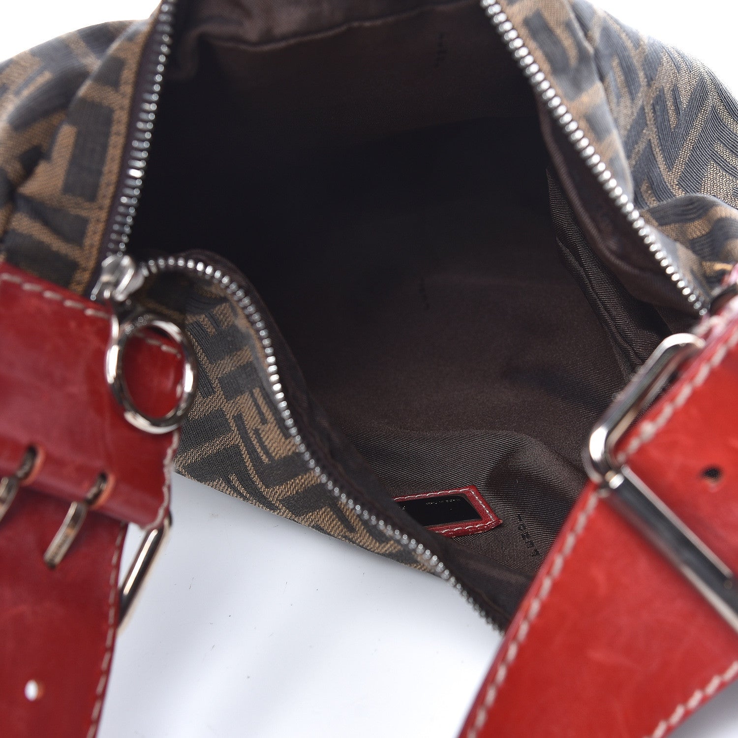 Fendi Zucca Shoulder Bag Red 5 of 15