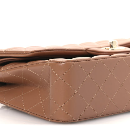 Chanel Lambskin Quilted Medium Double Flap Brown 9 of 13