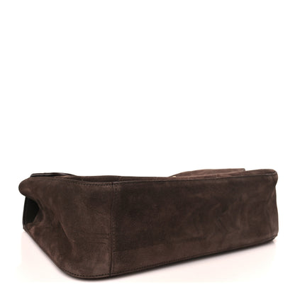 Chanel Suede Calfskin Small Souplissimo Maxi Flap Dark Brown 4 of 11
