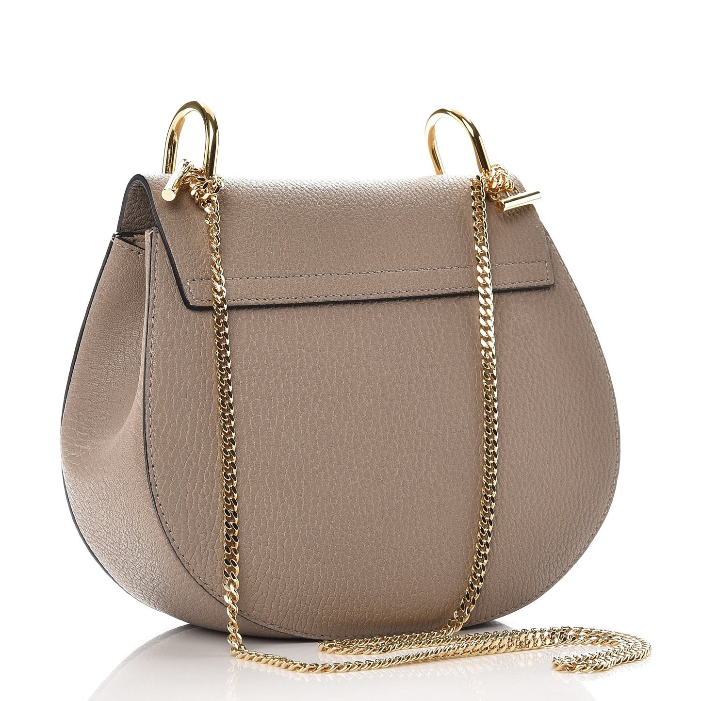 Grained Lambskin Drew Shoulder Bag Motty Grey