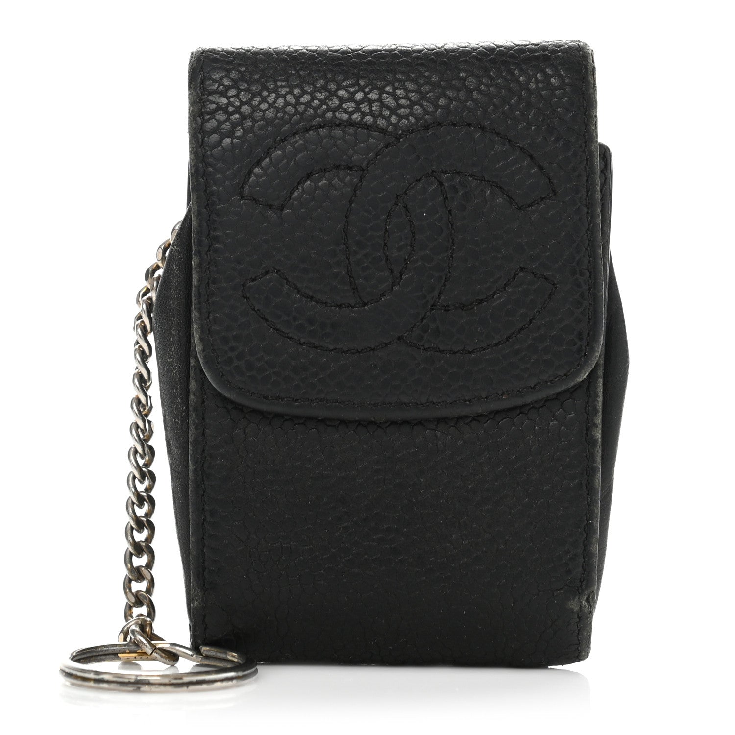 Chanel Caviar Timeless CC Key Holder Bag Charm Black 1 of 16