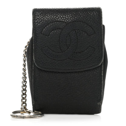 Chanel Caviar Timeless CC Key Holder Bag Charm Black 1 of 16