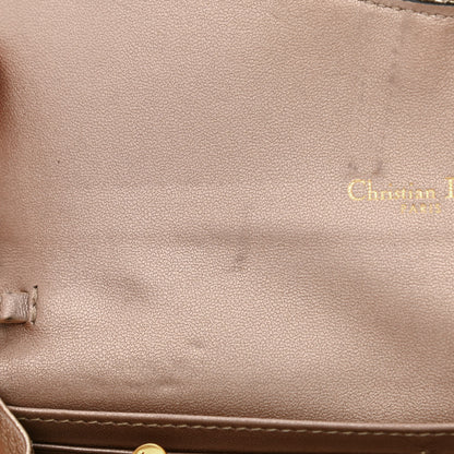 Christian Dior Metallic Grained Calfskin Saddle Chain Wallet Pouch 13 of 16