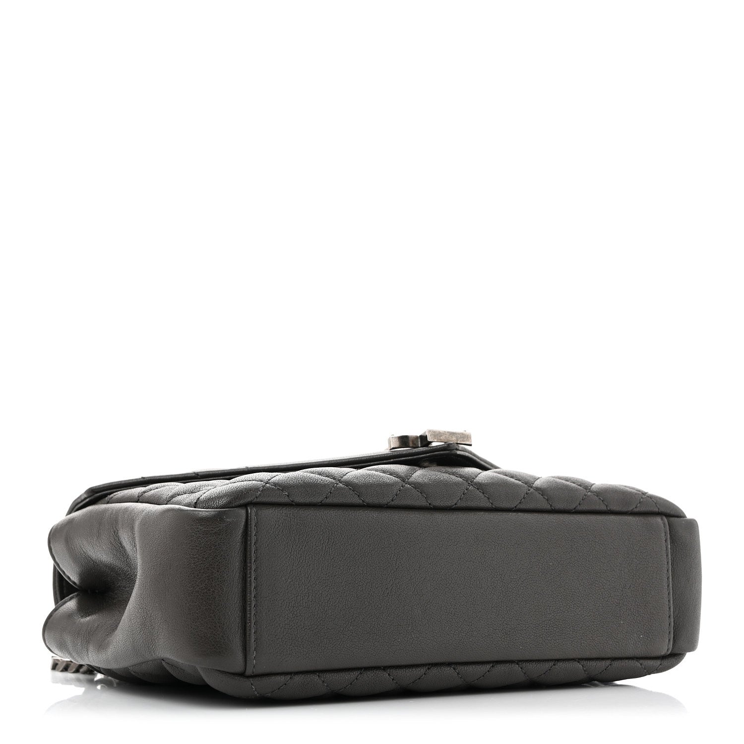 Saint Laurent Sheepskin Tri-Quilt Monogram Medium College Bag Coal 4 of 12