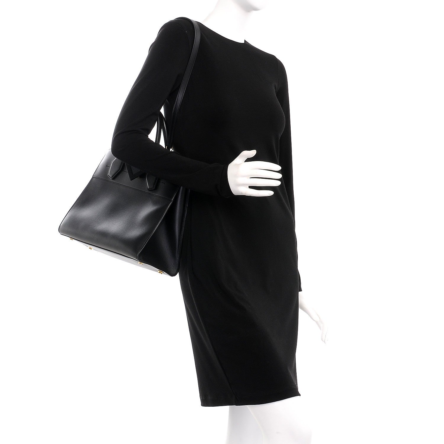 Louis Vuitton Calfskin City Steamer MM Black 2 of 10