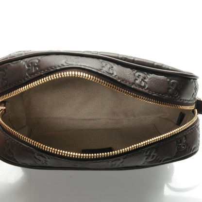 Gucci Guccissima Mini Bree Messenger Bag Chocolate 5 of 7