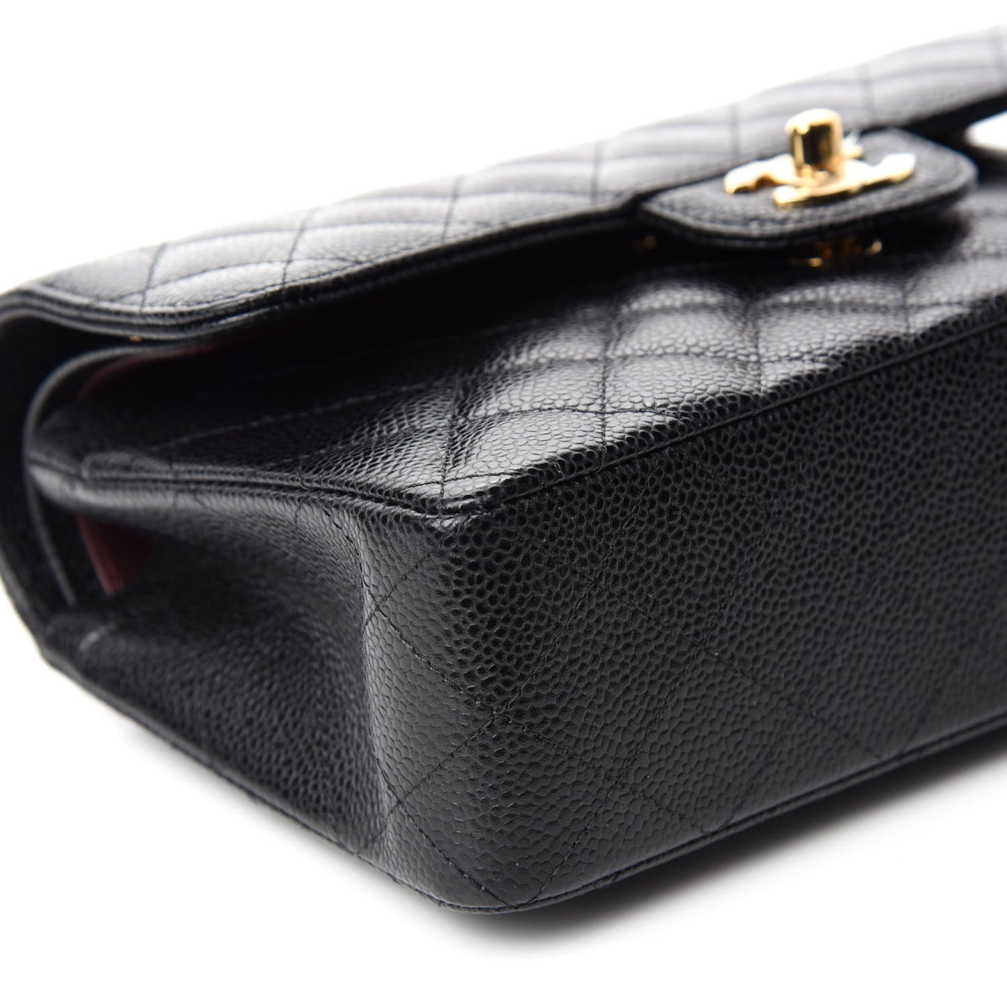 Caviar Quilted Small Double Flap Black