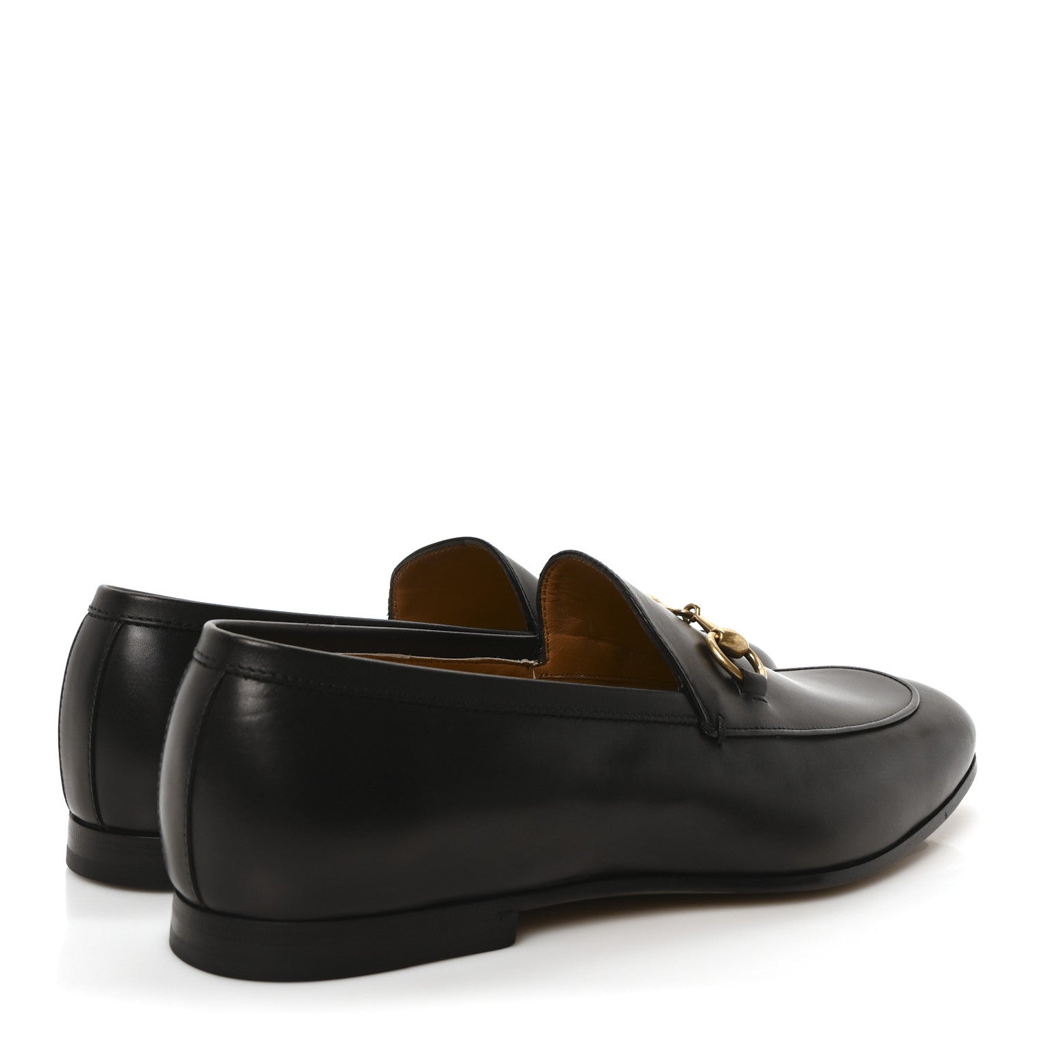 Gucci Betis Glamour Calfskin Horsebit Mens Jordaan Loafers 8.5 Black 5 of 9