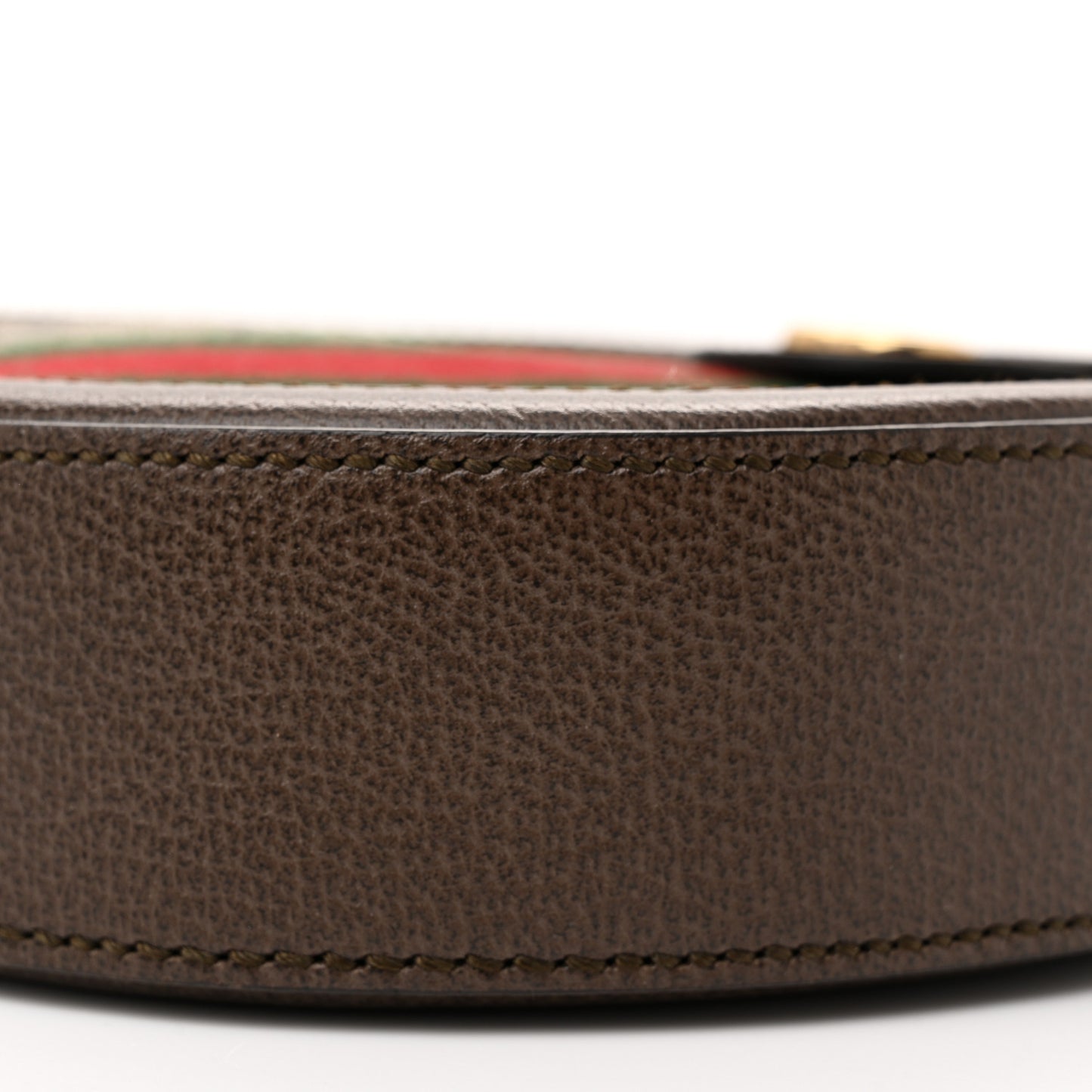 GG Supreme Monogram Web Mini Ophidia Round Shoulder Bag Brown