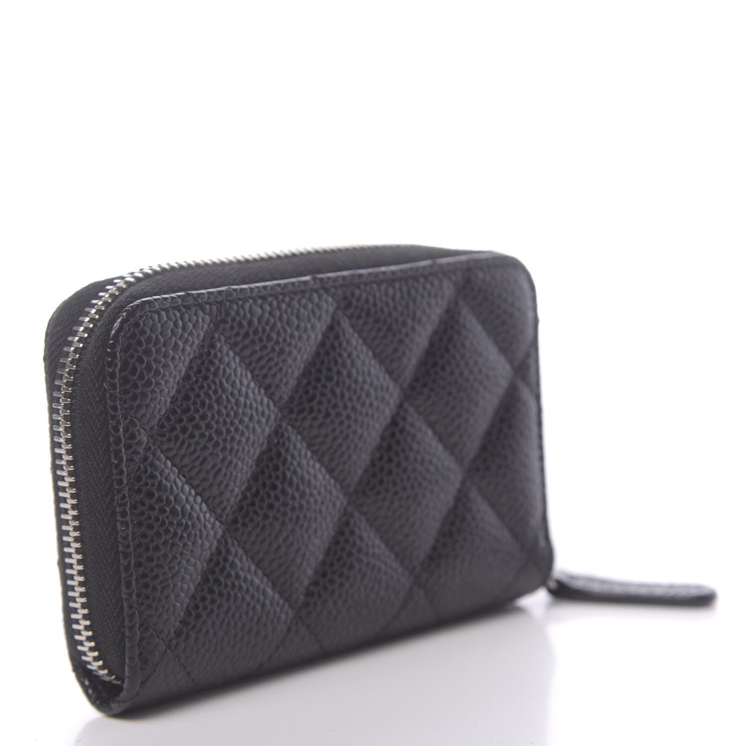 Chanel Caviar Quilted Zip Coin Purse Black 3 of 7