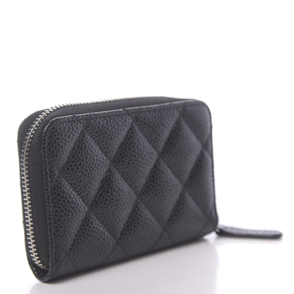 Chanel Caviar Quilted Zip Coin Purse Black 3 of 7