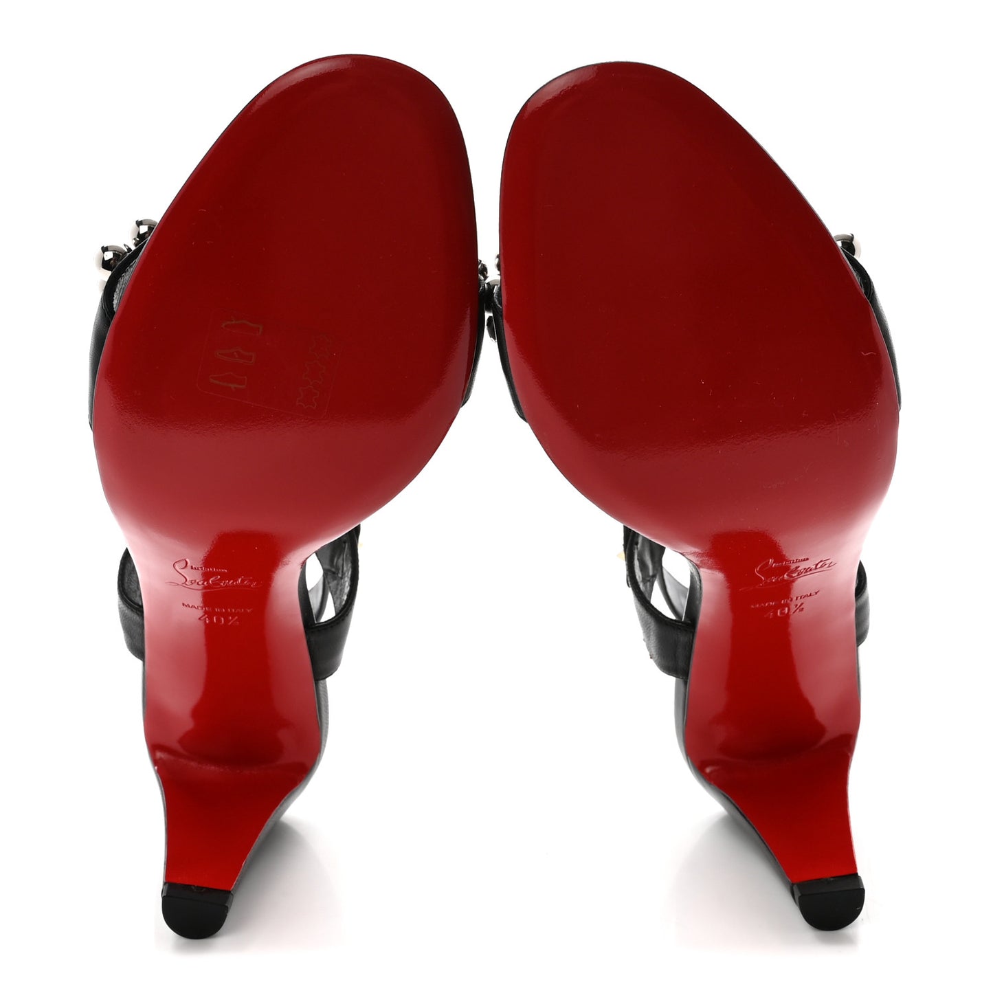 Shiny Nappa Pyrabubble 70 Sandals 40.5 Black