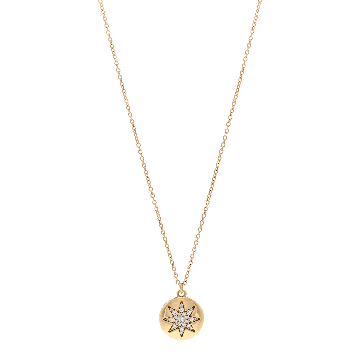 Tiffany 18K Yellow Gold Diamond Paloma Picasso Venezia Stella Pendant Necklace 1 of 4