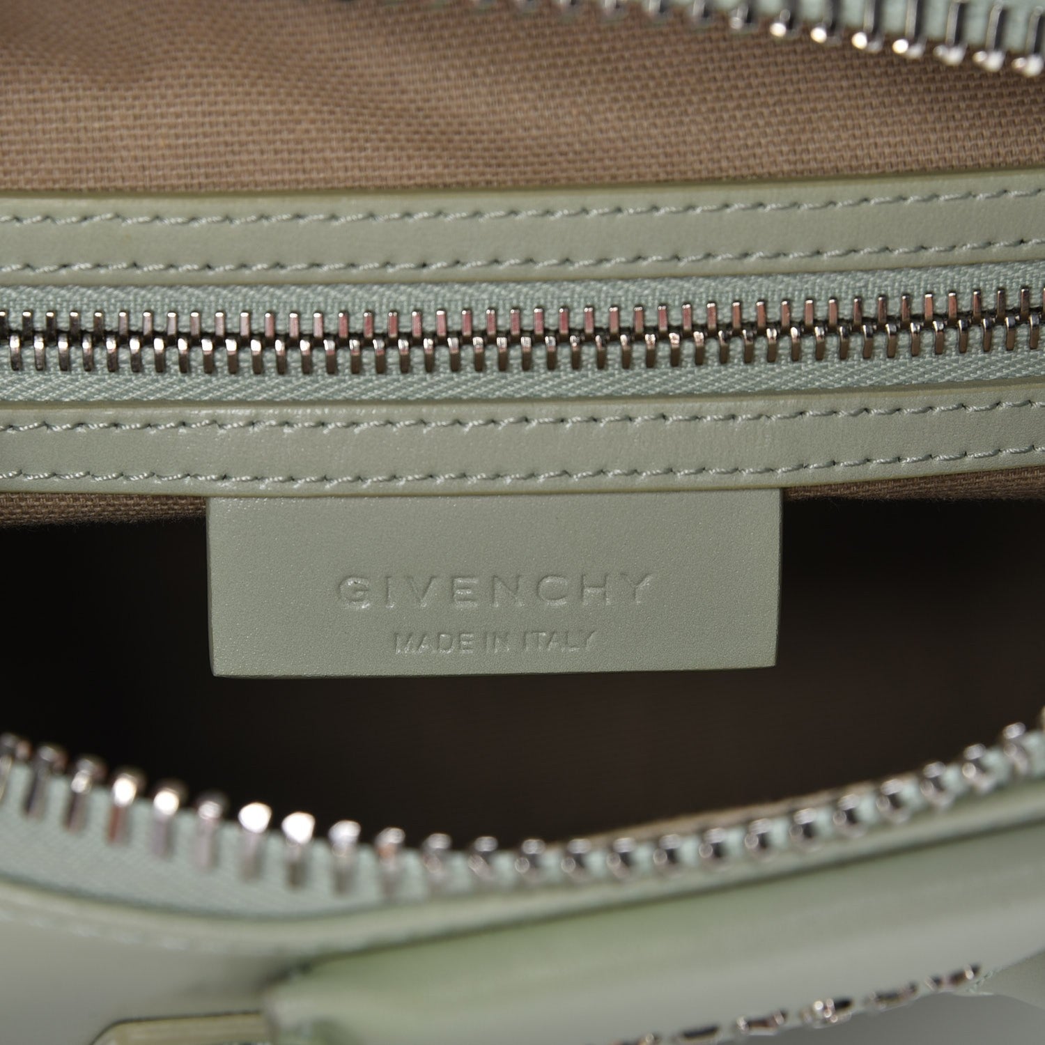 Givenchy Shiny Lord Calfskin Mini Antigona Aqua Green 7 of 8
