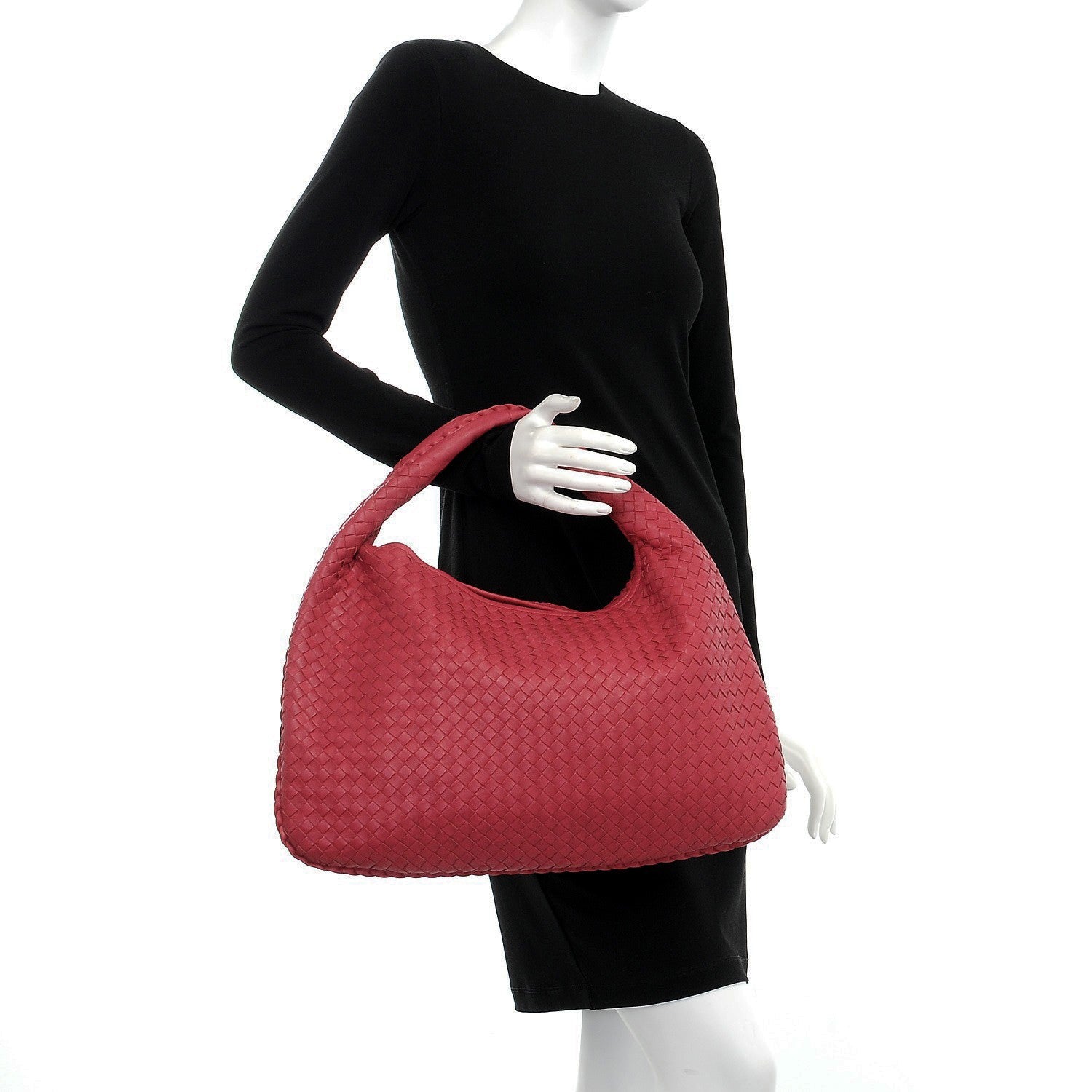 Bottega Veneta Nappa Intrecciato Large Veneta Hobo Fuchsia 2 of 12