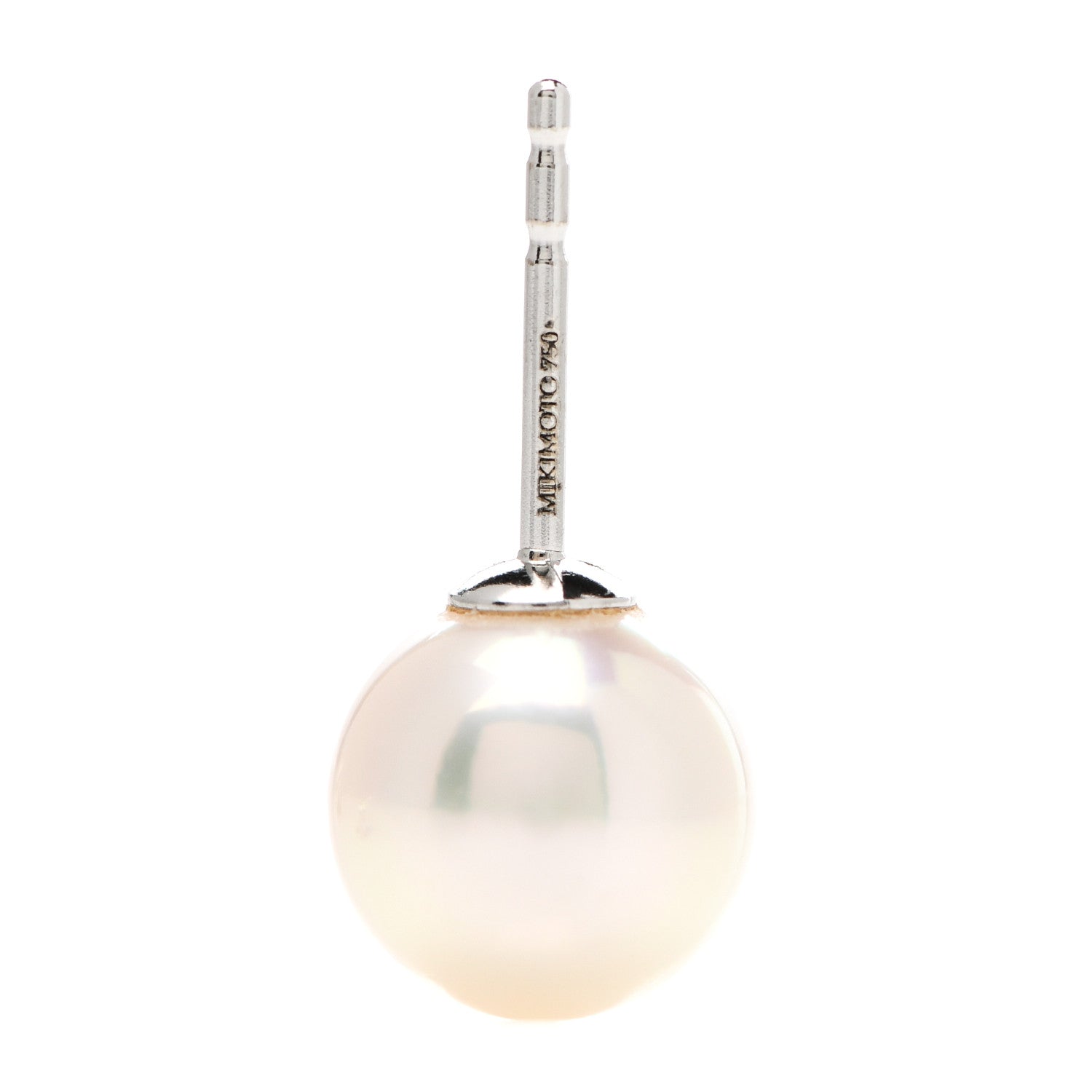 Mikimoto 18K White Gold Akoya Pearl 7.5-8mm Stud Earrings 4 of 5
