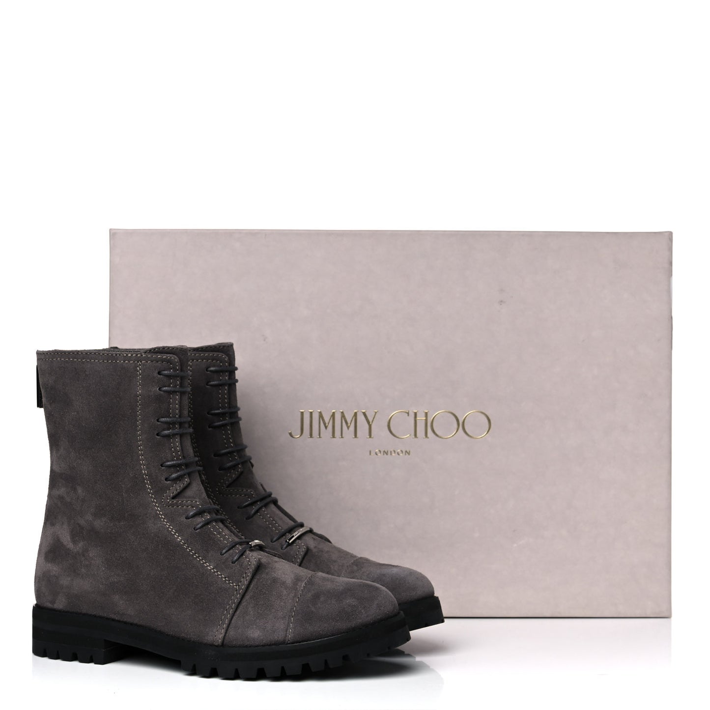 Suede Piper Combat Boots 38 Dark Grey