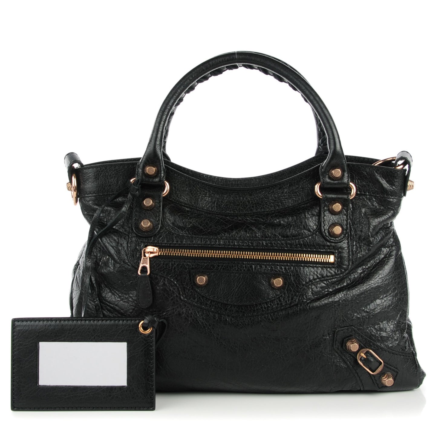 Agneau Giant 12 Rose Gold Hardware Town Black
