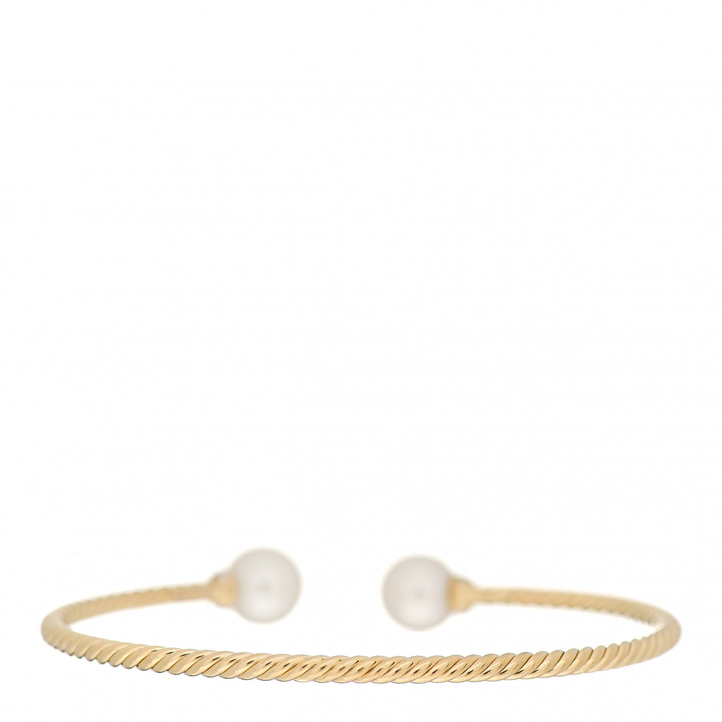 18K Yellow Gold Diamond Pearl 8.5mm Solari Bracelet