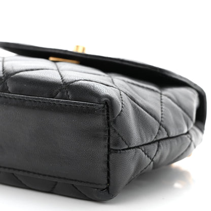 Chanel Lambskin Quilted Mini Flap Waist Belt Bag Black 11 of 11