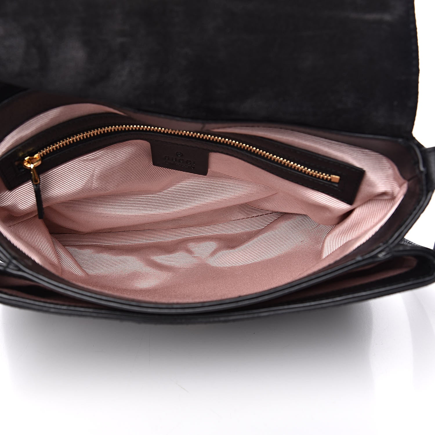 Gucci Suede Medium Arli Flap Shoulder Bag Black 5 of 15