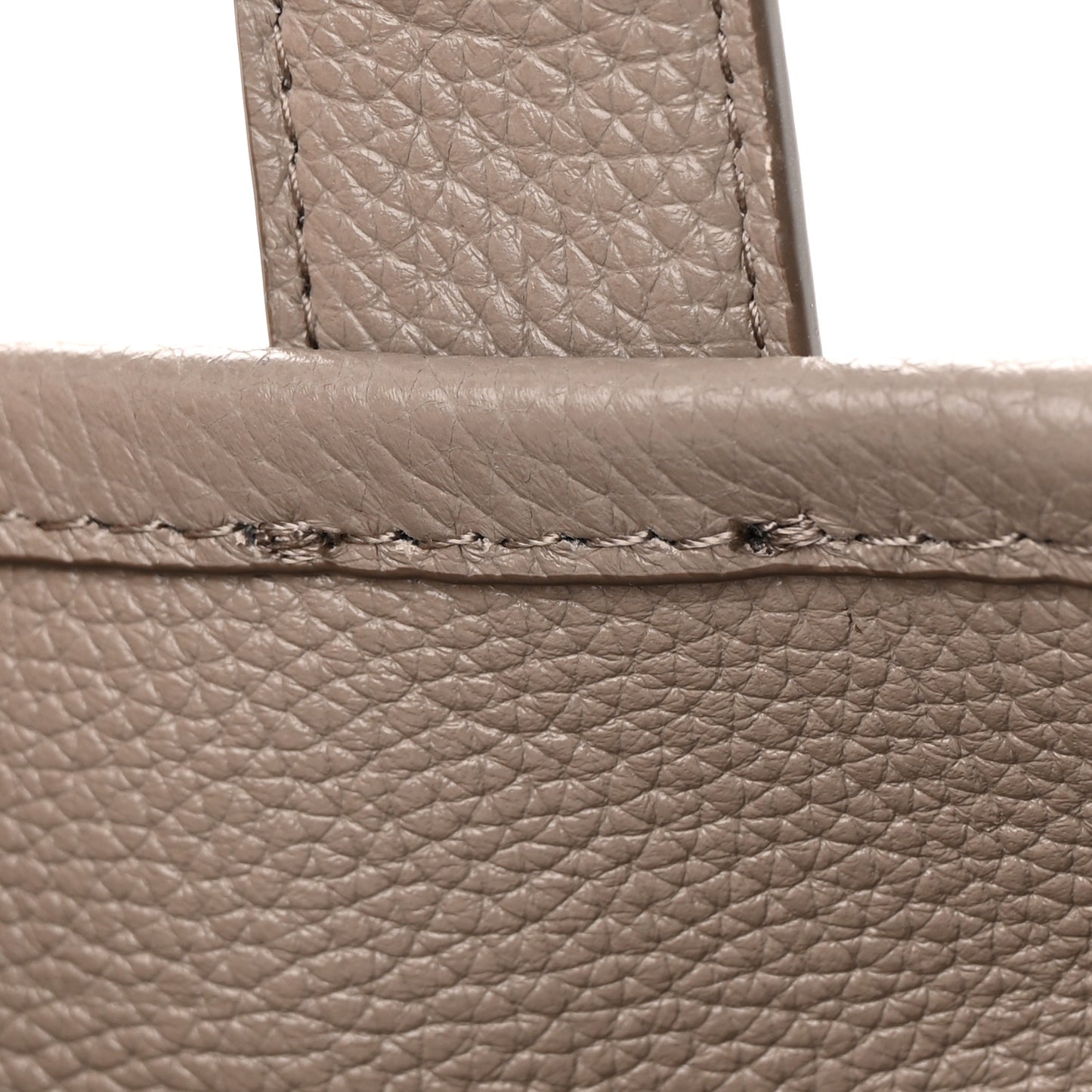 Grained Calfskin Mini The Tote Bag Cement