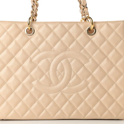 Chanel Caviar Quilted Grand Shopping Tote GST Beige Clair 8 of 11
