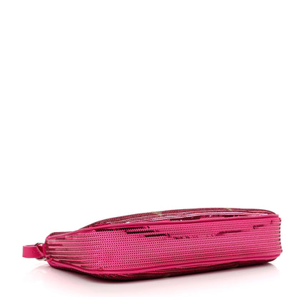 Louis Vuitton Satin Sequin Monogram Giant Pochette Accessories Fuchsia 4 of 8