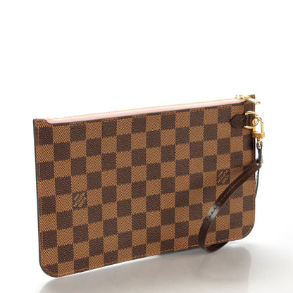 Louis Vuitton Damier Ebene Neverfull MM GM Pochette Rose Ballerine 3 of 7