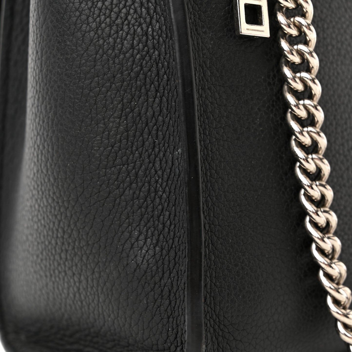Soft Calfskin Mylockme Chain Bag BB Black