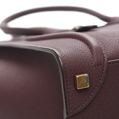 Celine Baby Drummed Calfskin Micro Luggage Burgundy 7 of 10
