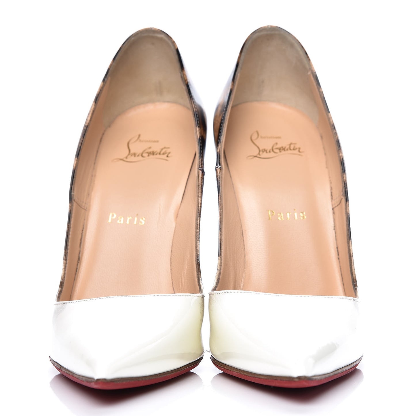 Patent Degrade Leopard So Kate 120 Pumps 38 White Leopard