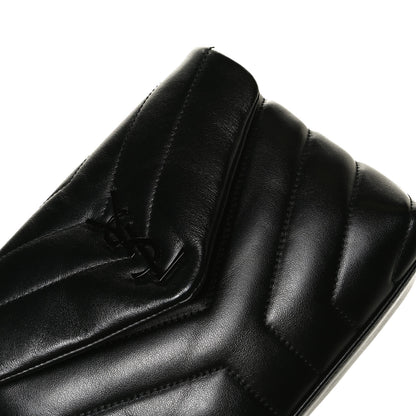 Saint Laurent Calfskin Y Quilted Monogram Toy Loulou Crossbody Bag Black 10 of 12