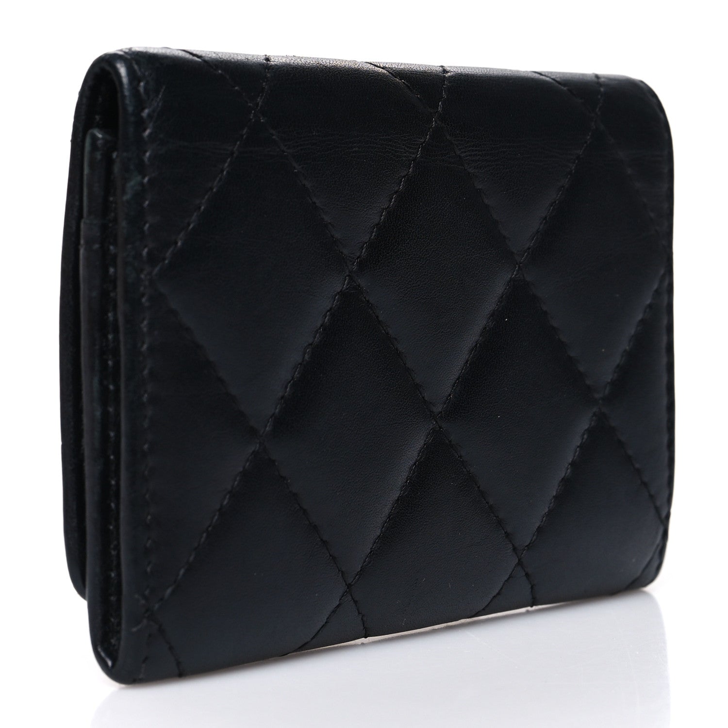 Chanel Calfskin Quilted Cambon Business Card Holder Black 3 of 9