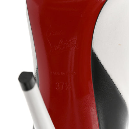 Christian Louboutin Calfskin Astrilarge 100 Booties 37.5 White Black 7 of 8