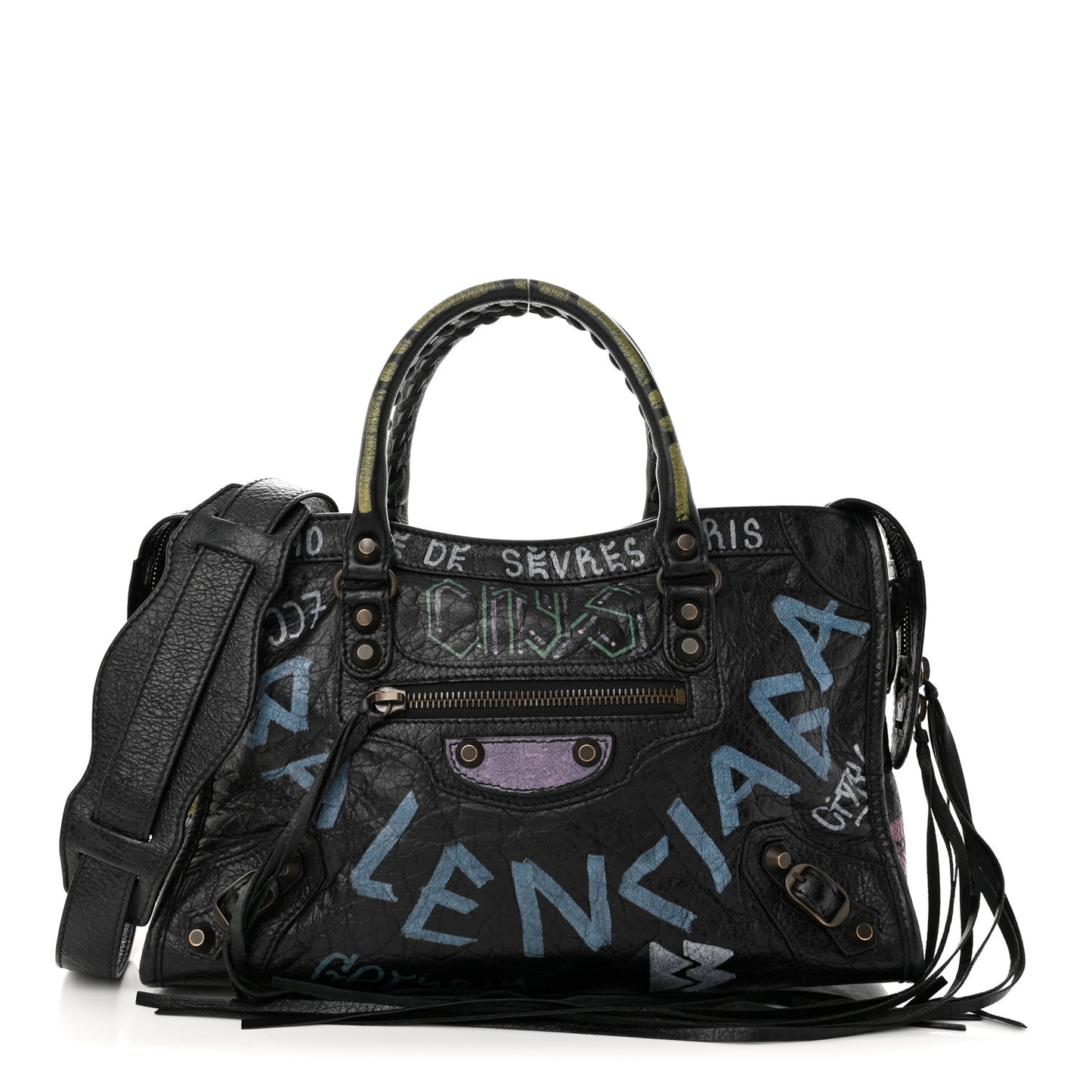 Agneau Graffiti All Over Classic Hardware S City Black Multicolor