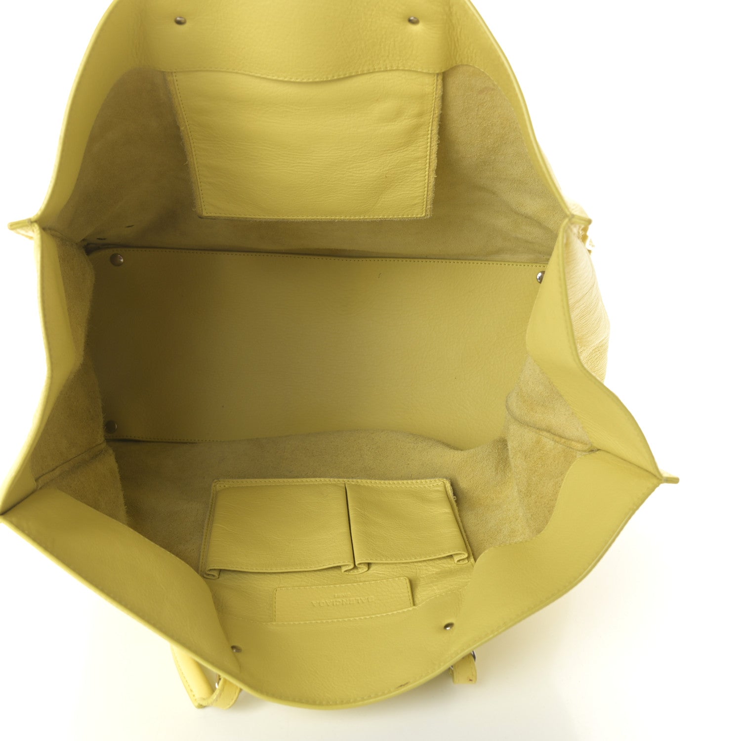 Balenciaga Veau Papier Classic Silver Hardware A4 Tote Jaune Poussin 5 of 8