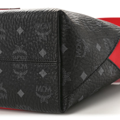 MCM Visetos Medium Klara Hobo Red Black 8 of 8