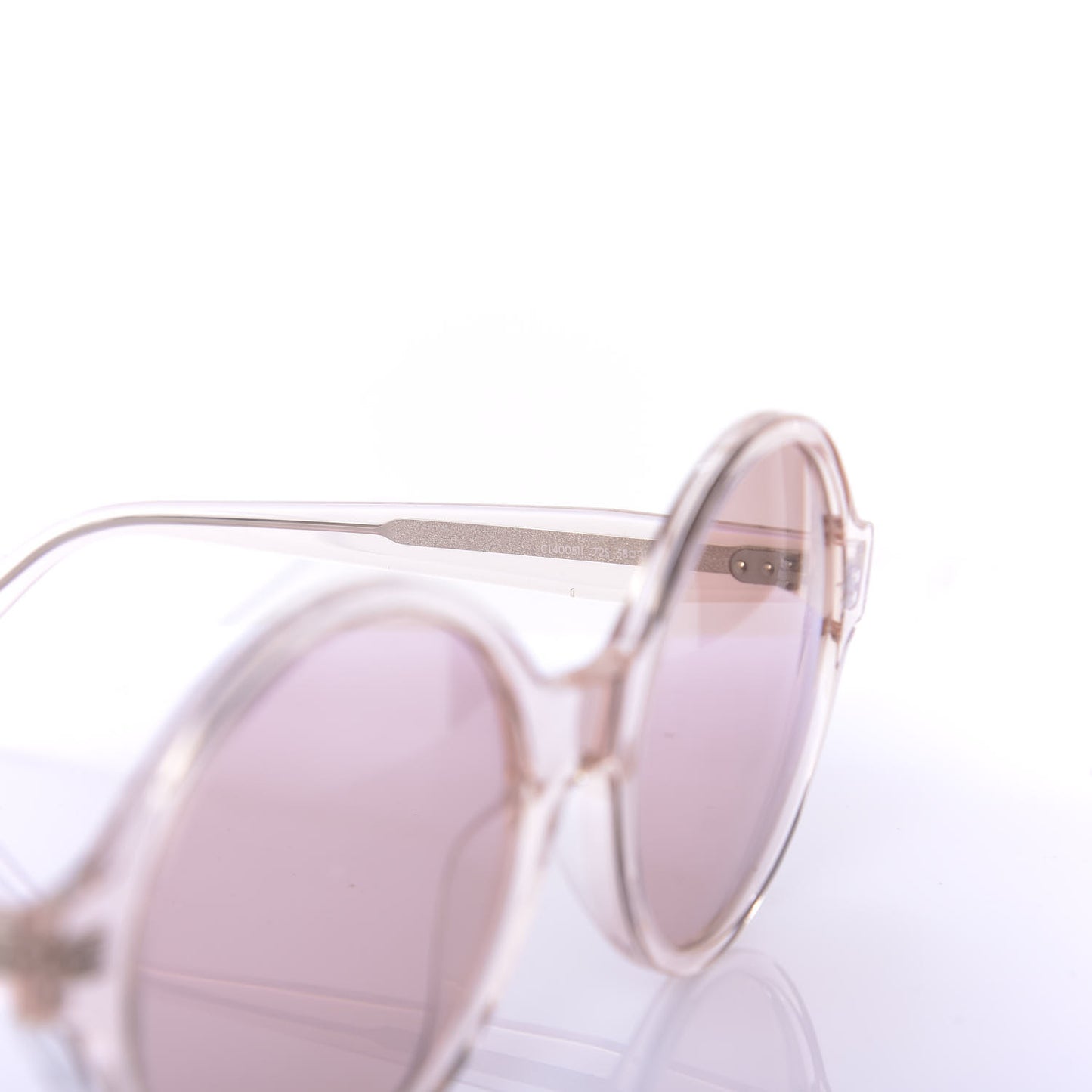 Round Sunglasses CL 40051/I Transparent Light Pink