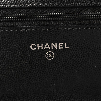 Chanel Caviar Quilted CC Logo Wallet on Chain WOC Black 7 of 12
