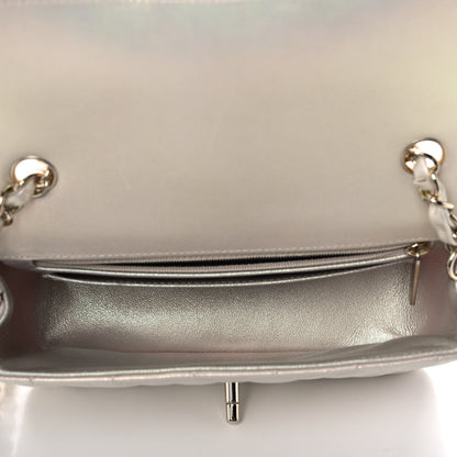 Chanel Iridescent Lambskin Quilted Mini Rectangular Flap Ivory 5 of 12