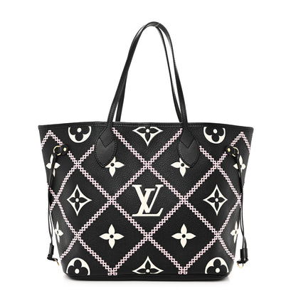 Louis Vuitton Empreinte Monogram Giant Broderies Neverfull MM Black 1 of 10