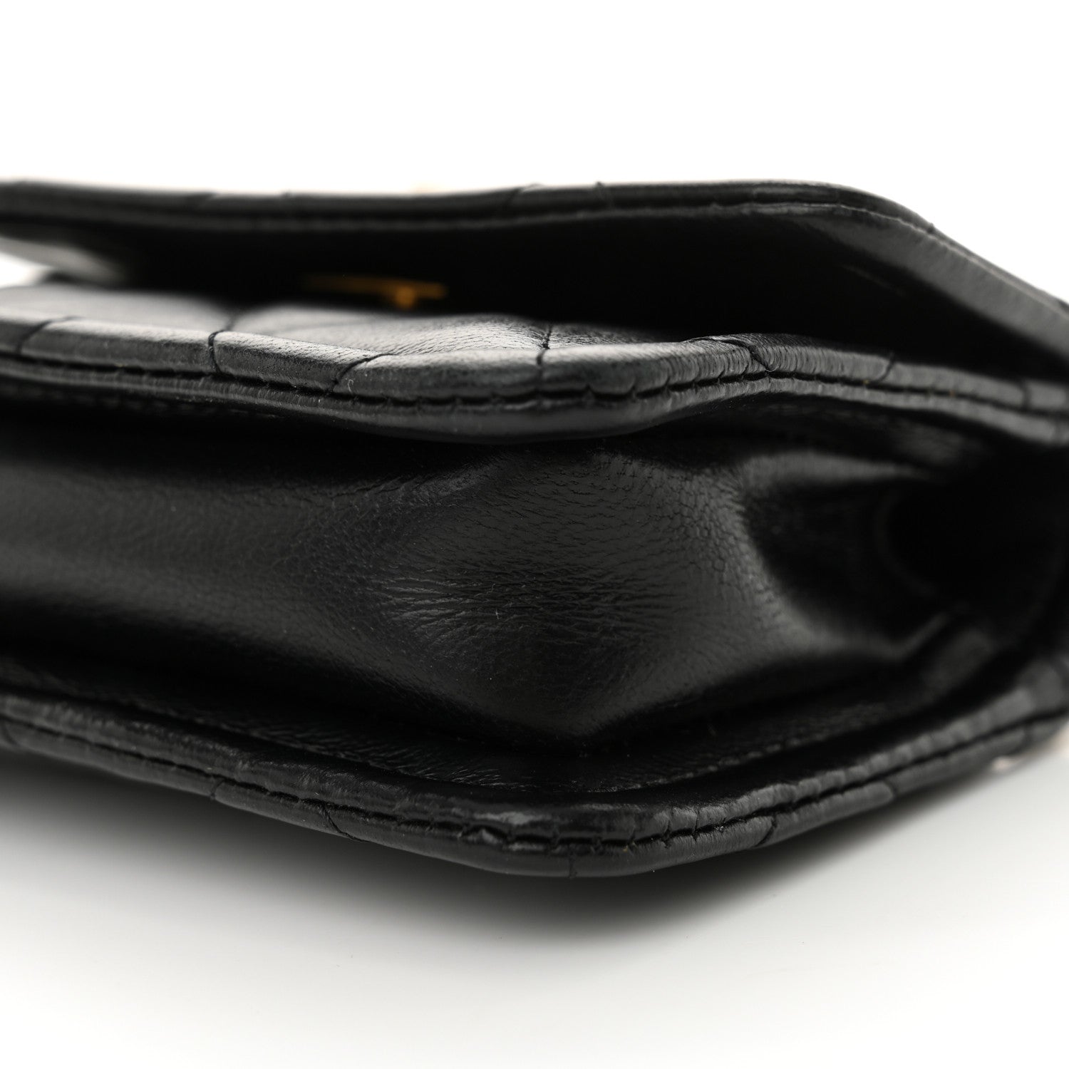 Chanel Shiny Lambskin Quilted Extra Mini Flap Black 10 of 10