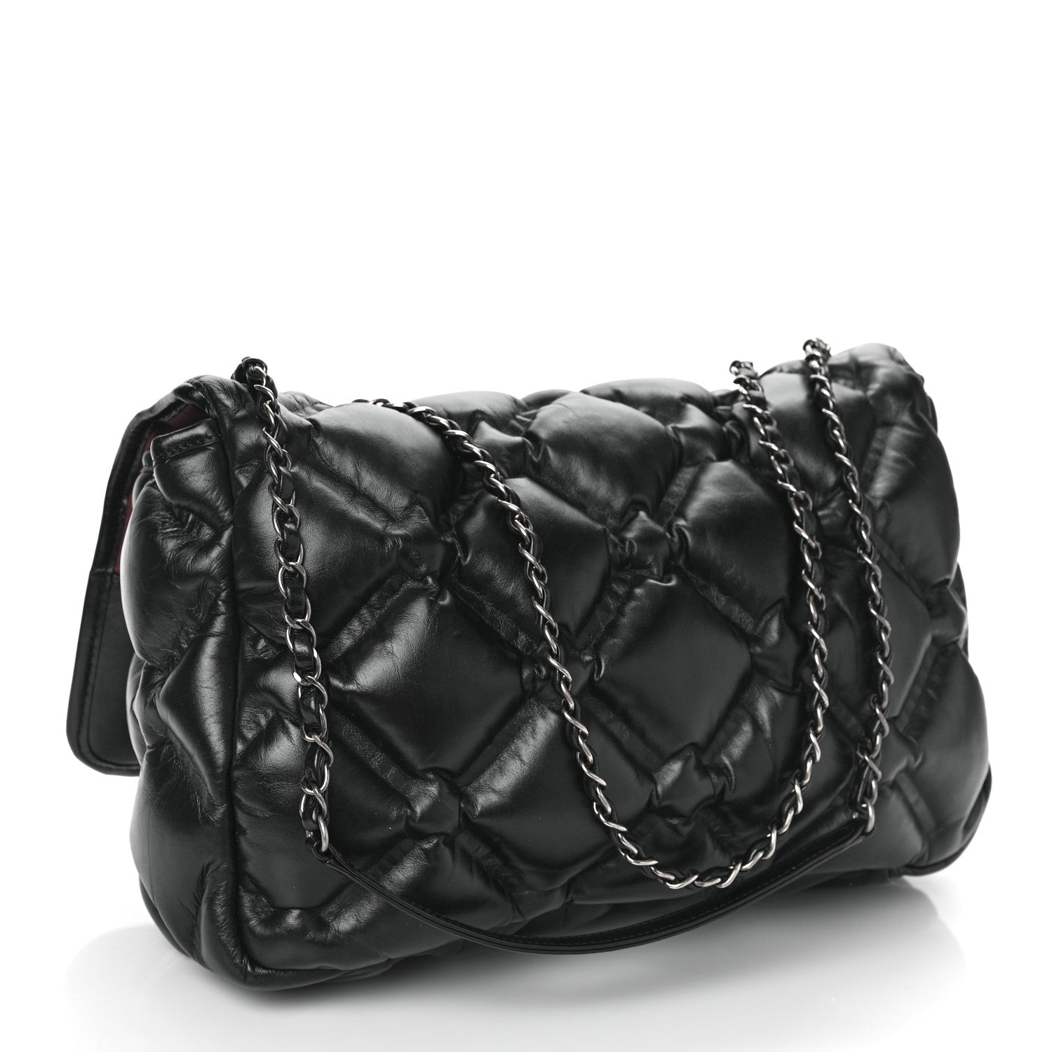 Chanel Calfskin Quilted Large Chesterfield Flap Black 4 of 9