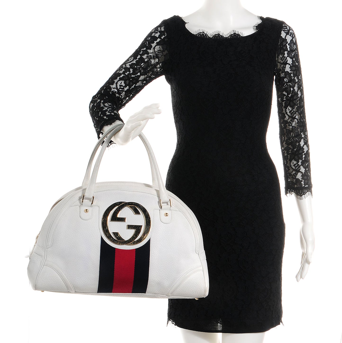 Leather Web Blondie Bowler White
