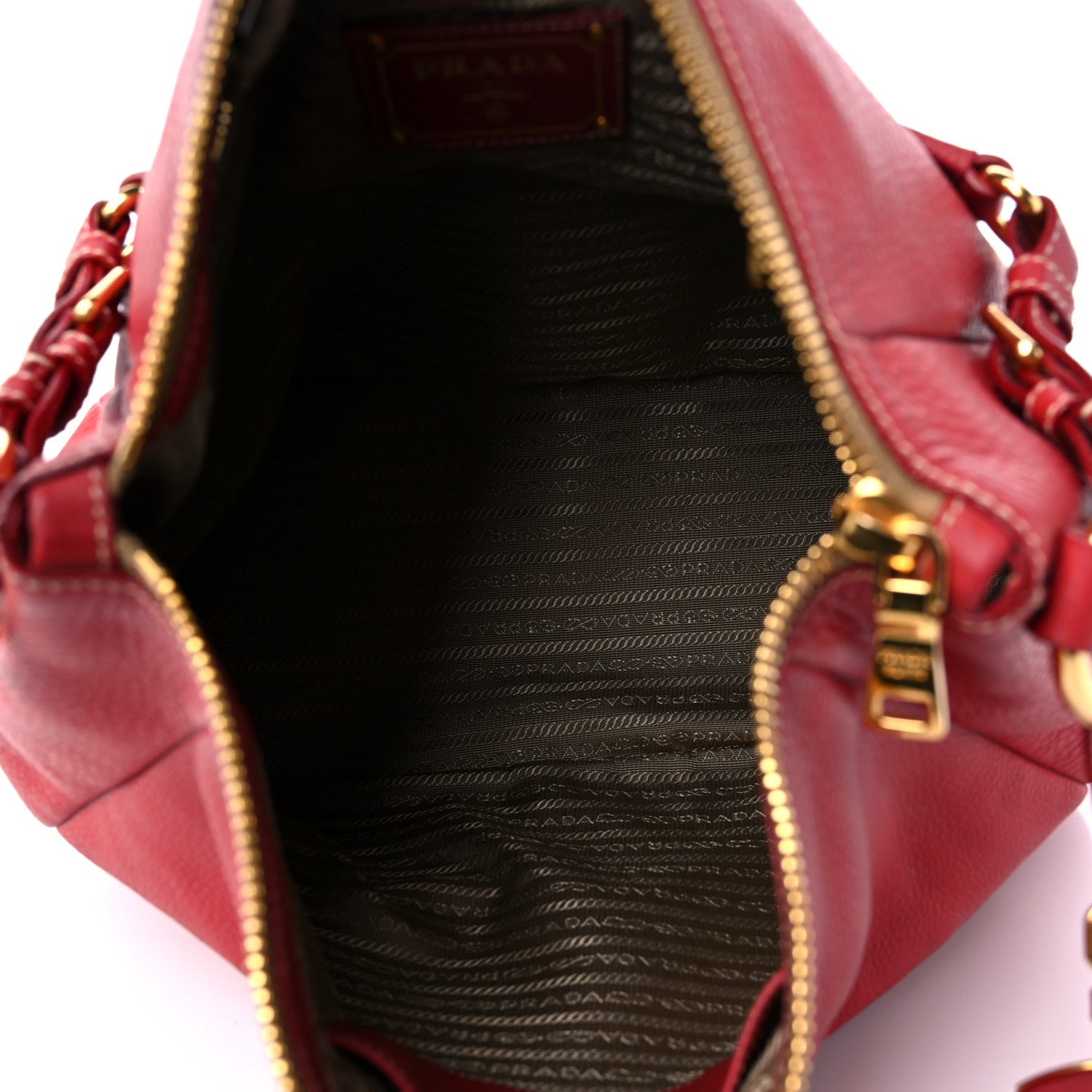 Prada Vitello Phenix Hobo Rosso 5 of 15