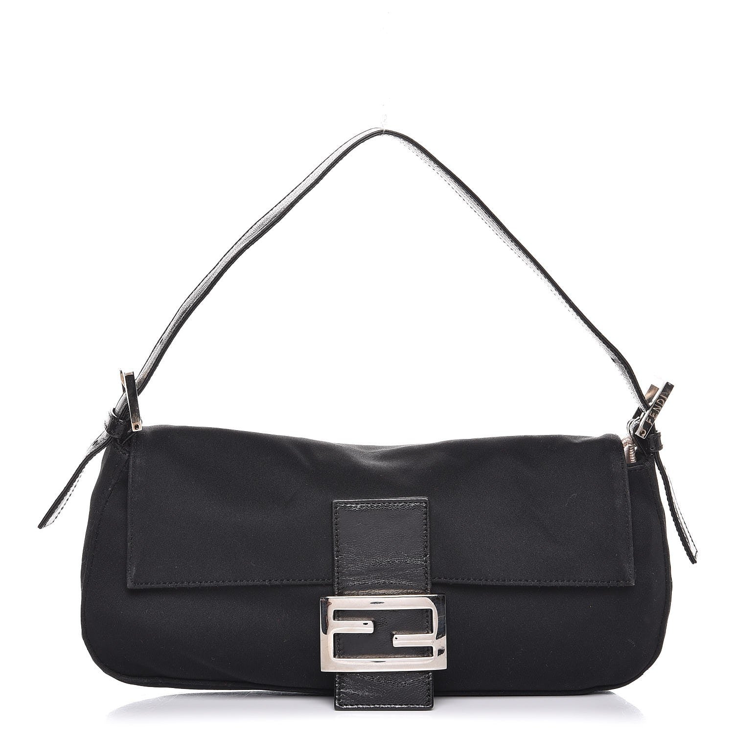 Fendi Satin Baguette Black 1 of 7